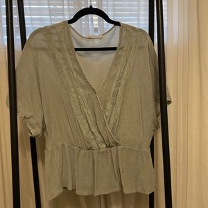 Olive green cropped top